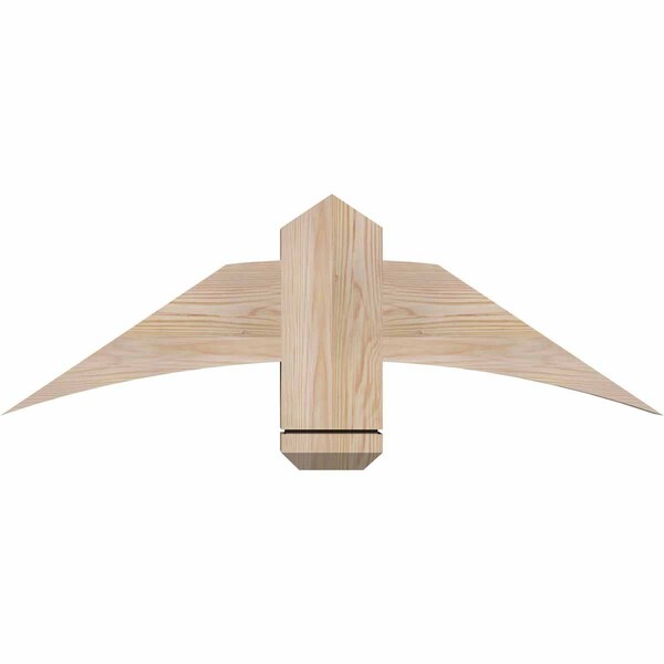 Ekena Millwork Bellingham Smooth Timber Gable Bracket, Douglas Fir, 36"W x 12"H x 3 1/2"D x 5 1/2"F, 8/12 Pitch GBW036X12X0406BEL00SDF - main